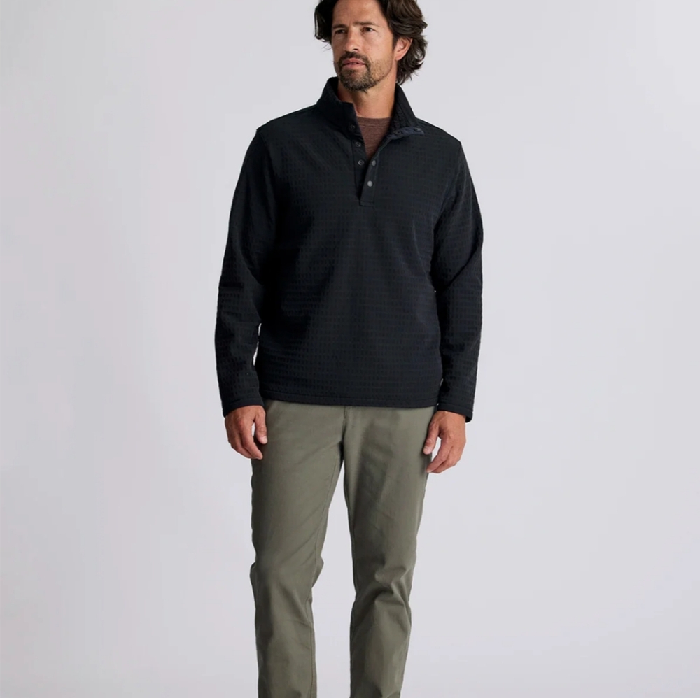 Free fly men's fleece quarter snap pullover. Size S